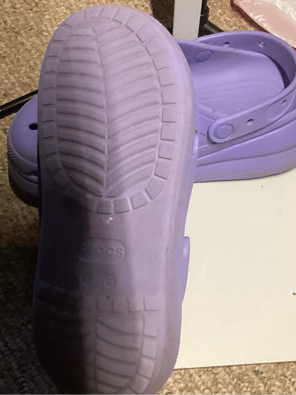 CROCS Platform Clogs in Lavender Purple - Picture 2 of 2
